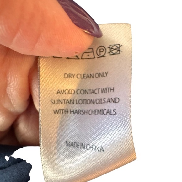 SALONI - Navy Dot Tilly Long Sleeve Ruffle Silk Dress Sz 4 - Picture 10 of 11